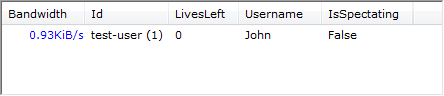 Development server userlist example